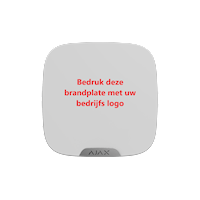 AJ-BRPL-BEDRUKT1, Bedrukte Ajax Brandplate wit 1 stuk